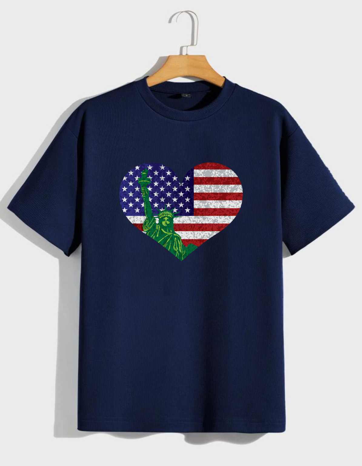 AMERICA Round Neck Short Sleeve T-Shirt